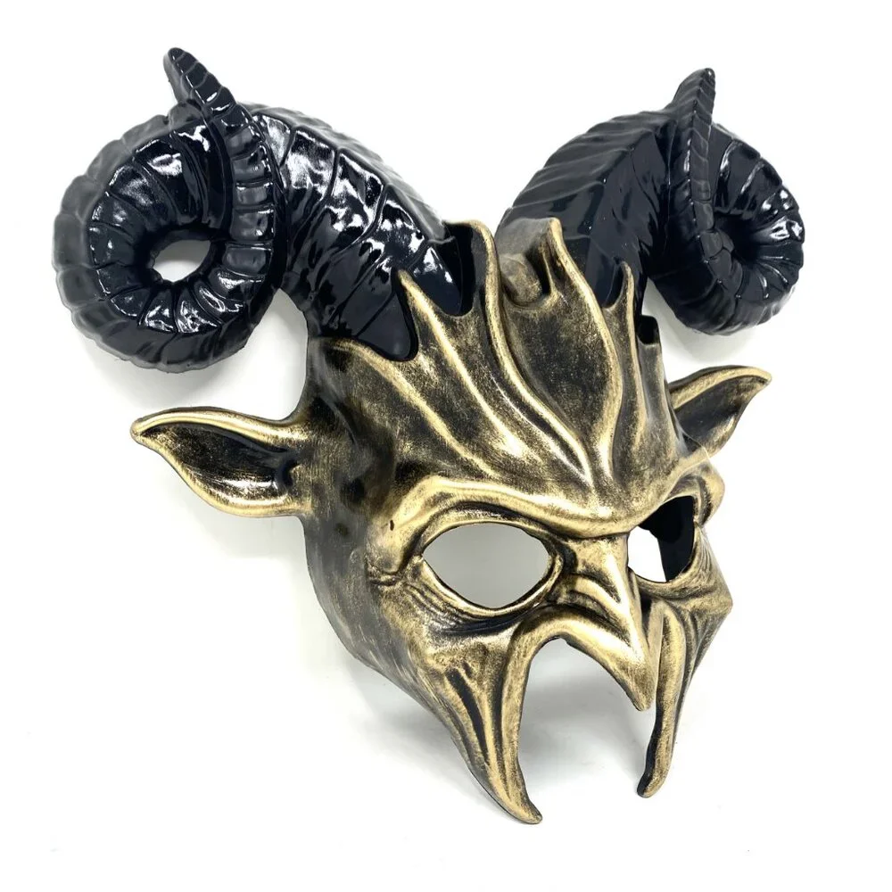 Krampus Ram Goat Demon with Horns Devil Halloween Masquerade Masks Party